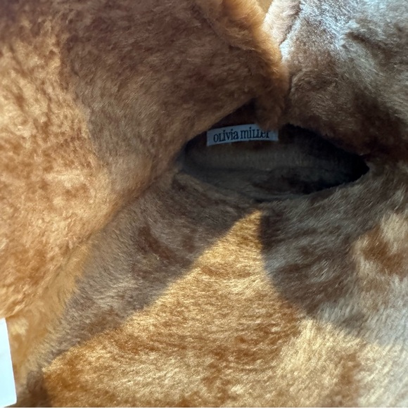 Fashion Nova Furry Tan Button Up Your Direction Flat Boots - Women's Size 10 - Picture 9 of 10